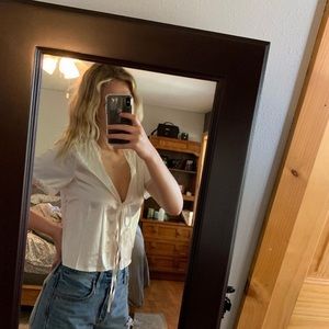 Zaful Satin Lace Top Size M